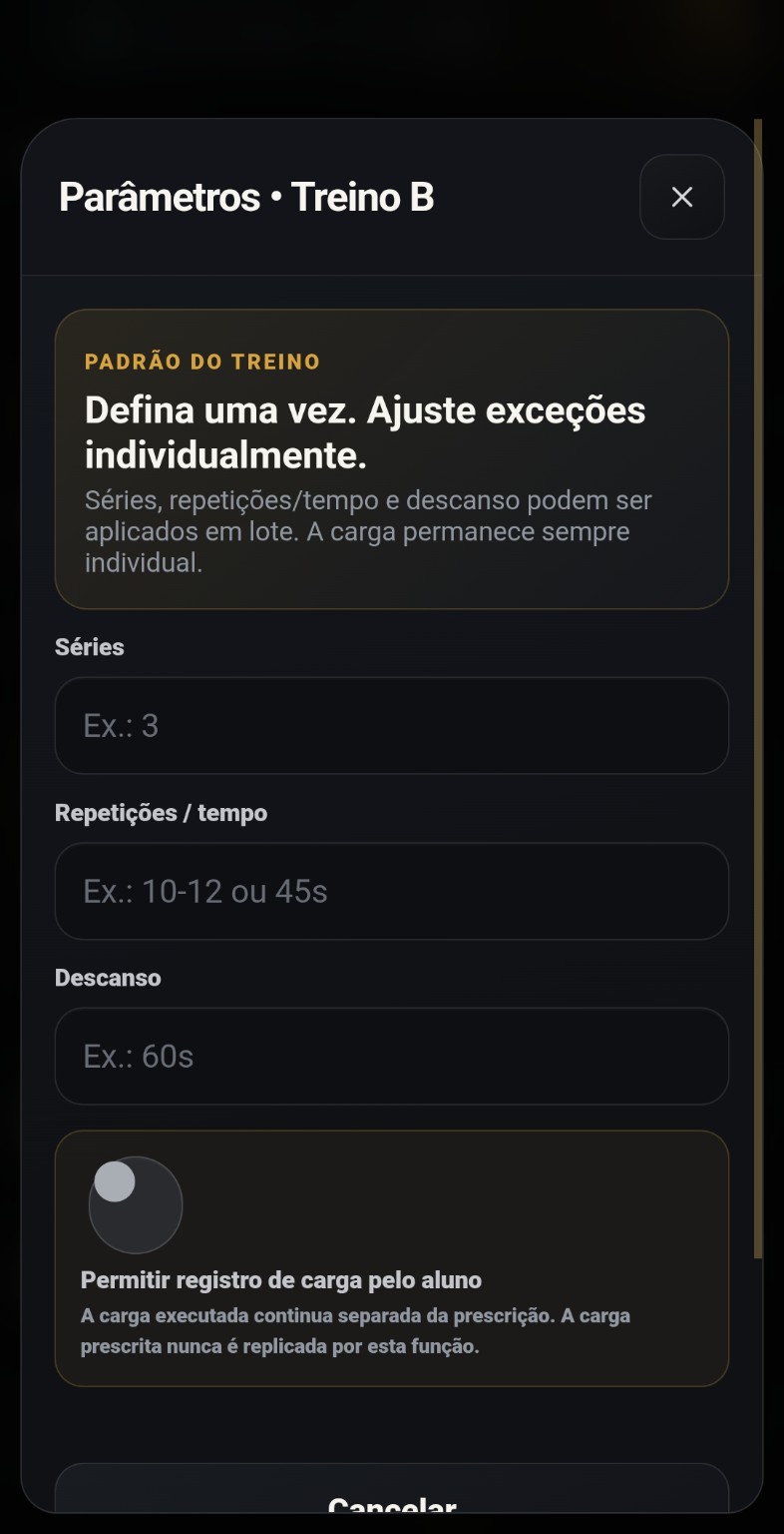 Parâmetros reais de séries repetições e descanso